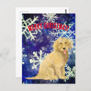 Golden Christmas Doodle  Postcard