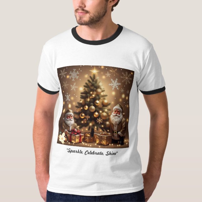 "Golden Christmas Glow" T-Shirt (Front)