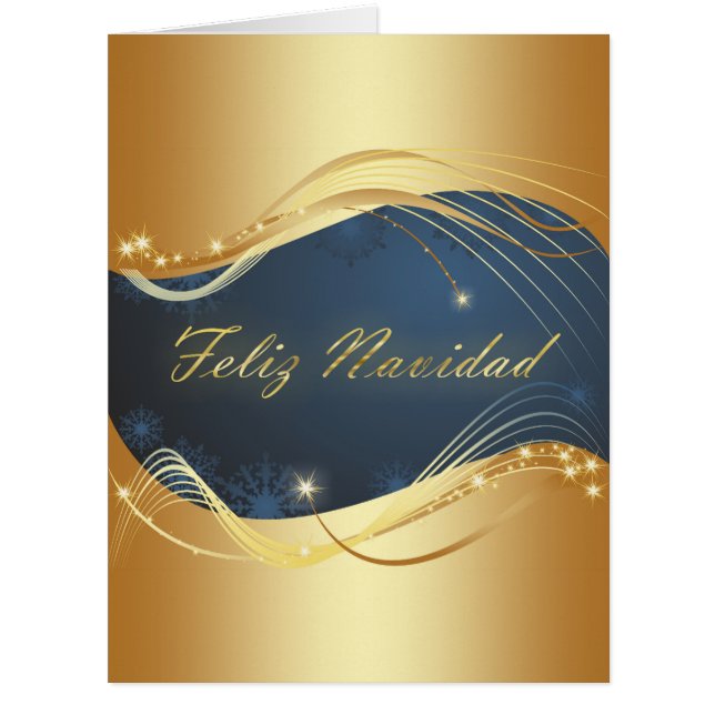Golden Christmas motive with blue background... (Front)