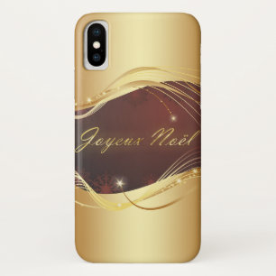 Golden Christmas motive with red background... Case-Mate iPhone Case