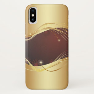 Golden Christmas motive with red background... Case-Mate iPhone Case