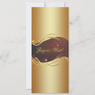 Golden Christmas motive with red background... Holiday Card