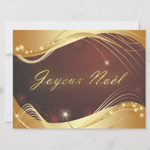 Golden Christmas motive with red background... Holiday Card