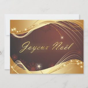 Golden Christmas motive with red background... Holiday Card