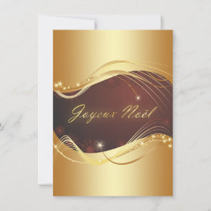Golden Christmas motive with red background... Holiday Card