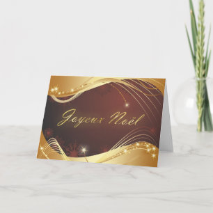 Golden Christmas motive with red background... Holiday Card