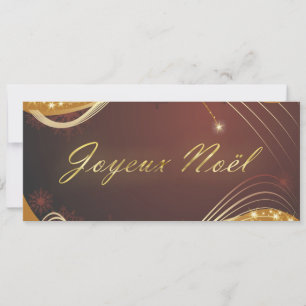 Golden Christmas motive with red background... Holiday Card