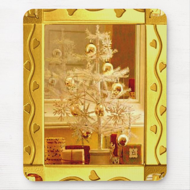 Golden Christmas Mousepad (Front)