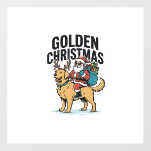 Golden Christmas Santa Riding Retriever Shirt Desi