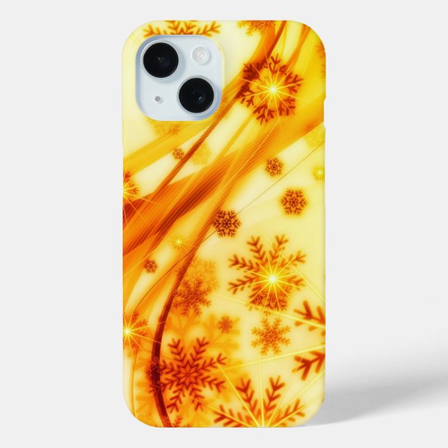 Golden Christmas Snowflakes Case-Mate iPhone Case (Back)