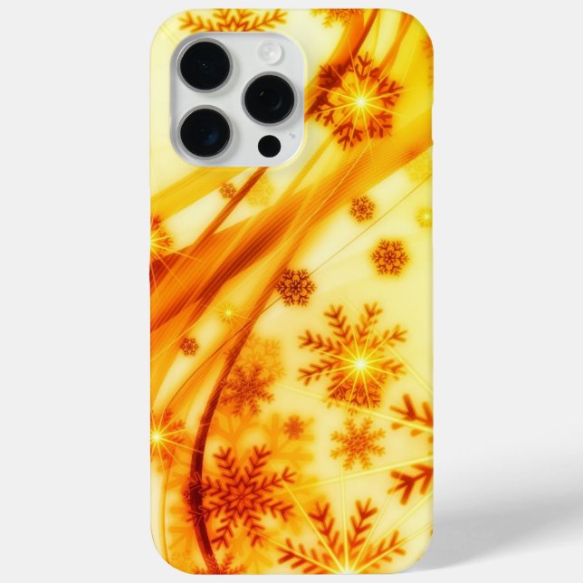 Golden Christmas Snowflakes Case-Mate iPhone Case (Back)