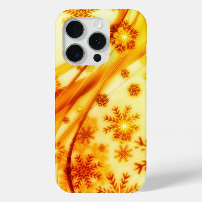 Golden Christmas Snowflakes Case-Mate iPhone Case (Back)
