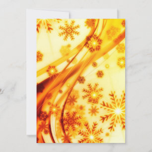 Golden Christmas Snowflakes Holiday Card