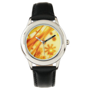 Golden Christmas Snowflakes Watch