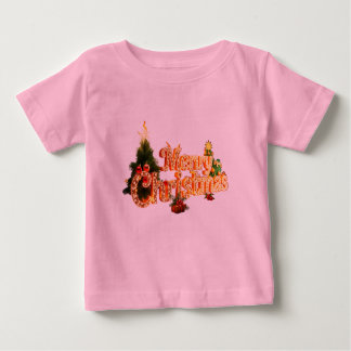 Golden Christmas Sparkle - Festive Tree Baby T-Shirt