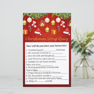 Golden christmas toys christmas song quiz game