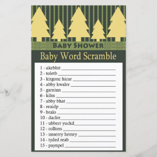 Golden Christmas Tree Baby word scramble game