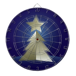 Golden Christmas tree Dartboard