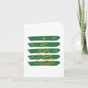 Golden Christmas tree Invitation