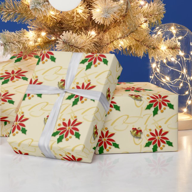 Golden Christmas  Wrapping Paper (Holidays)