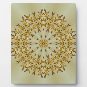 Golden Christmas Wreath Plaque