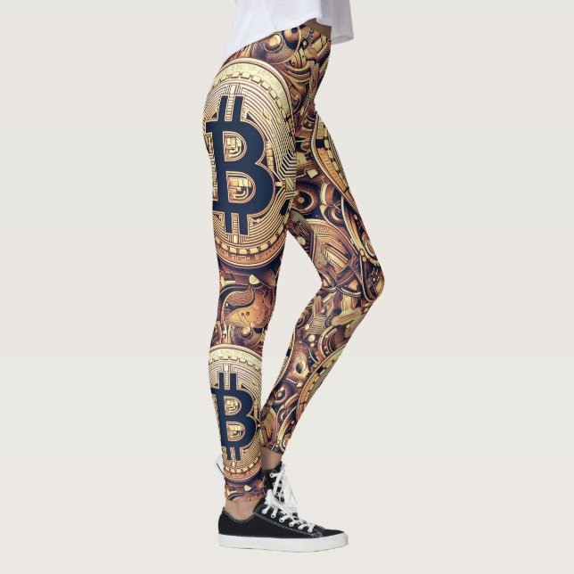 Golden Cipher Elegance Leggings (Right)