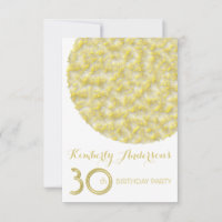 Golden Circle 30th Birthday Party Invitation
