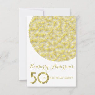Golden Circle 50th Birthday Party Invitation