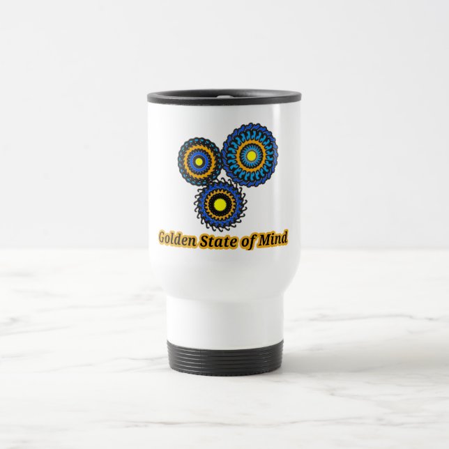 Golden Circle Design Travel Mug (Center)