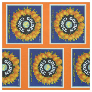 Golden Circle Oranges Fabric