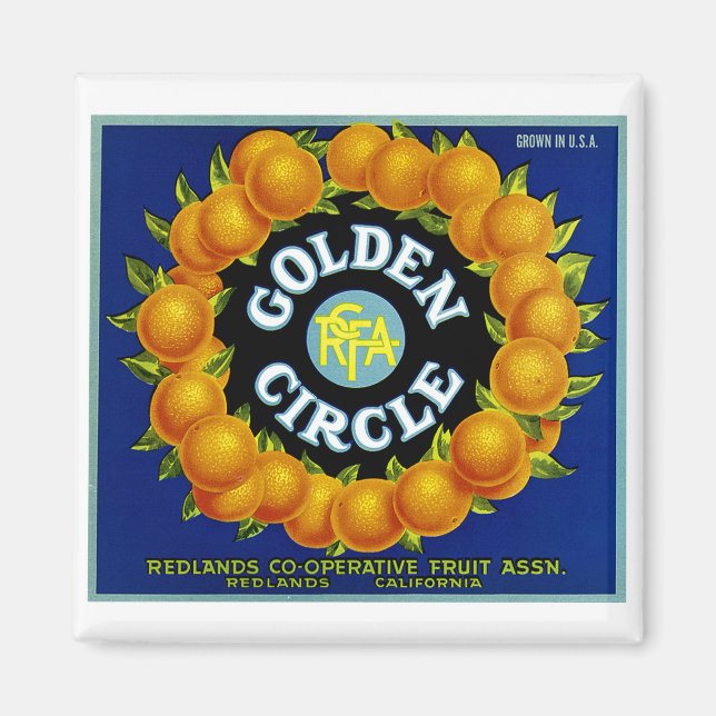 Golden Circle Oranges Magnet (Front)