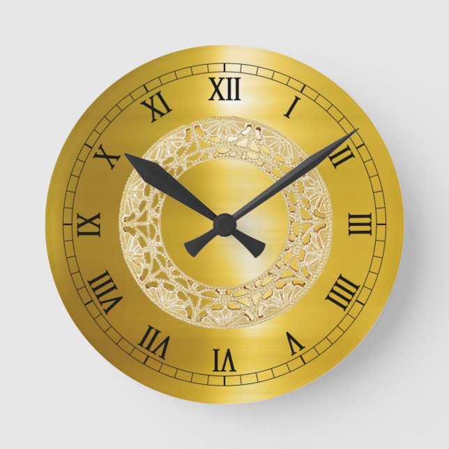 Golden Circle Round Clock (Front)