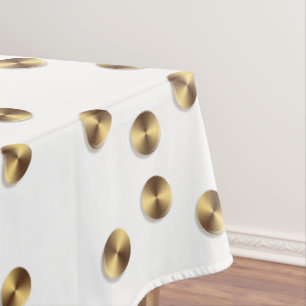 Golden circles pattern tablecloth