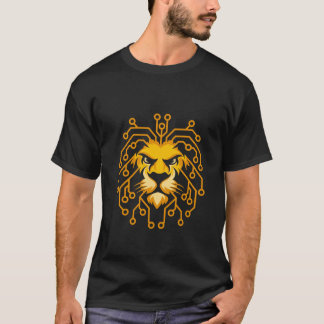 Golden Circuit Lion Graphic T-Shirt