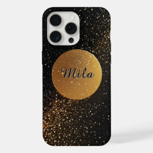 Golden Circular Minimalist Design iPhone 15 Pro Max Case