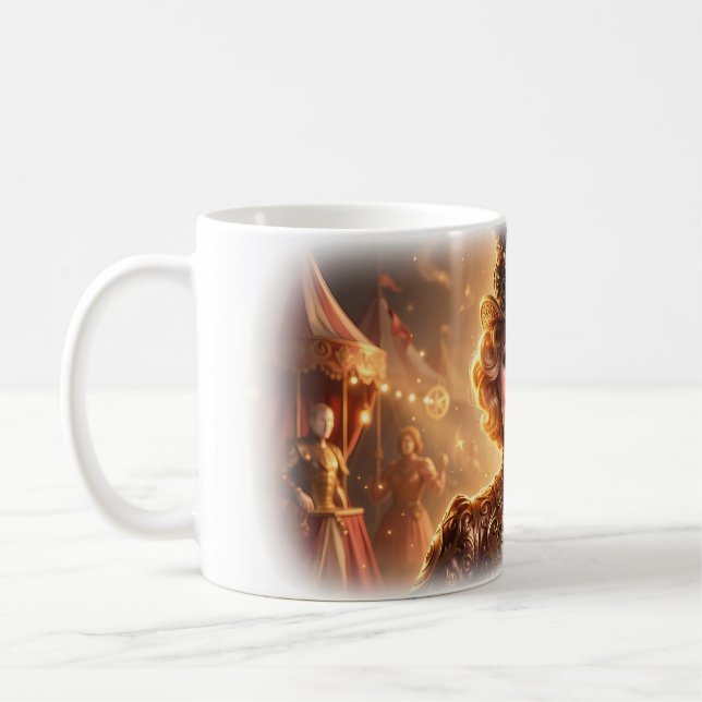Golden Circus Clown Performers Fairground Mug (Left)