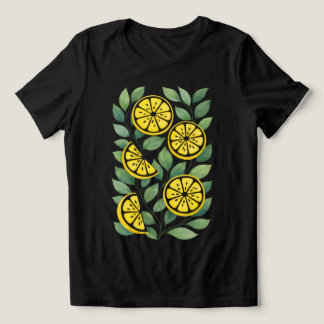 Golden Citrus Women’s Abstract Lemon T‑Shirt Tri-Blend Shirt