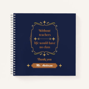 Golden Classic Teacher Appreciation Notebook