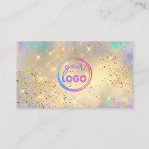 golden cloud your logo on pastel colours business card