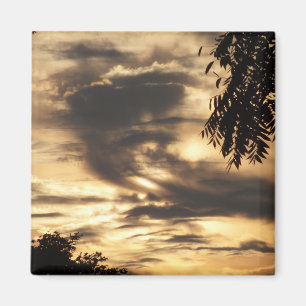 Golden Clouded Sunrise Magnet