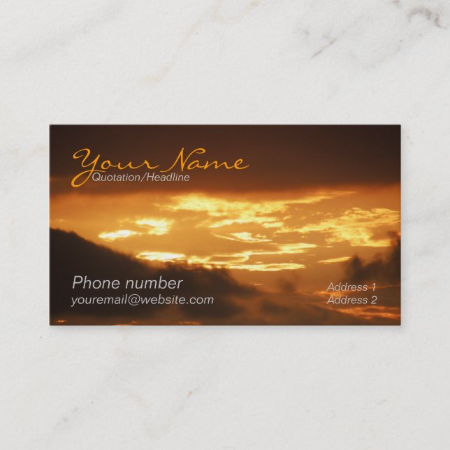 Golden Clouds Business Card (Front)
