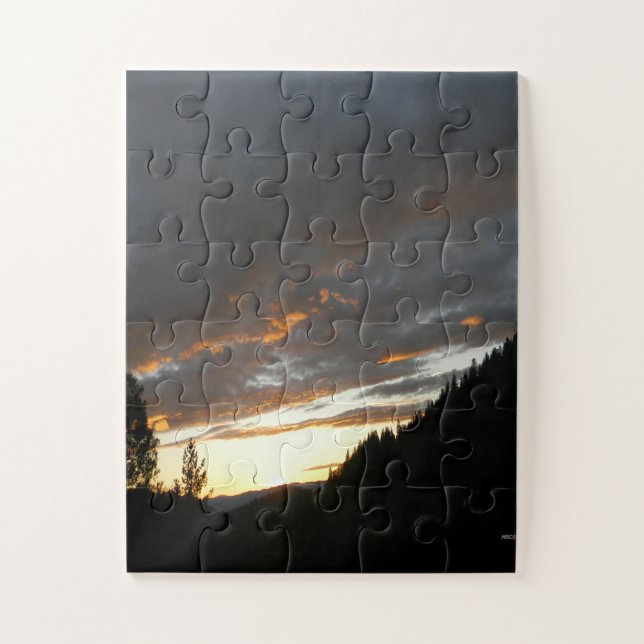 Golden Cloudy Sunset... Jigsaw Puzzle (Vertical)