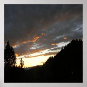 Golden Cloudy Sunset..... Poster