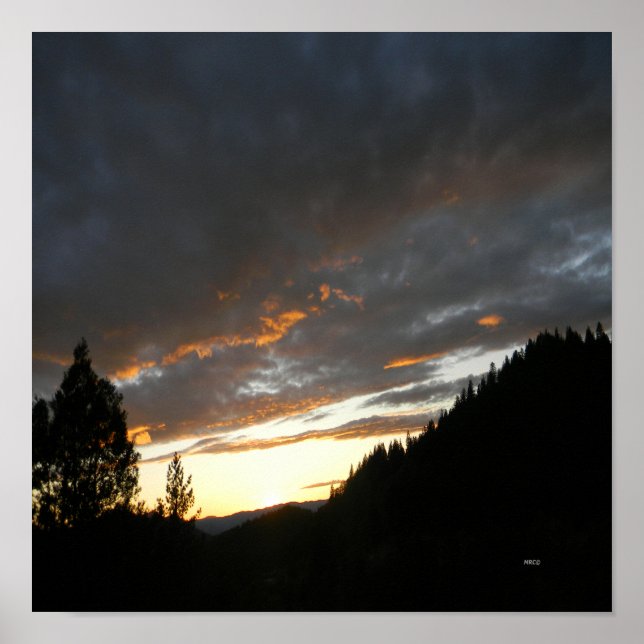 Golden Cloudy Sunset.... Poster (Front)