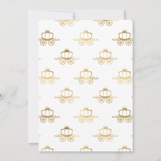 Golden Coaches Cinderella Princess Royal Magic Invitation (Front)