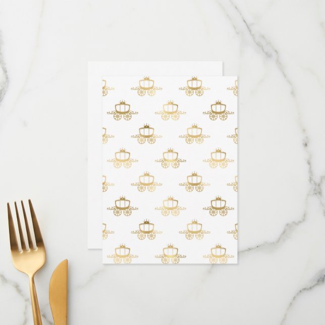 Golden Coaches Cinderella Princess Royal Magic Menu (Front/Back In Situ)