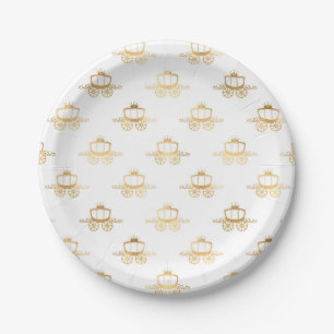 Golden Coaches Cinderella Princess Royal Magic Paper Plate