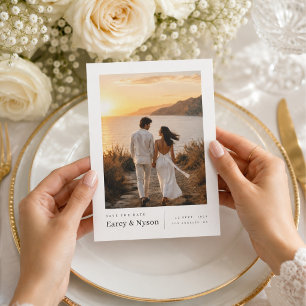 Golden Coast Wedding Photo Save The Date Card