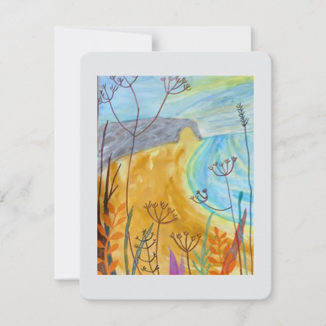 Golden Coastal Sands Flat Card (Front)