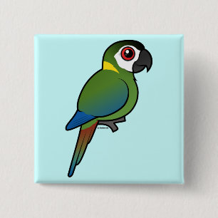Golden-collared Macaw 15 Cm Square Badge